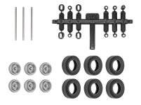 Viessmann 8438 - H0 - Nachrüst-Set Gummireifen für Anhänger, Einfachbereifung, Ø 10,4 mm